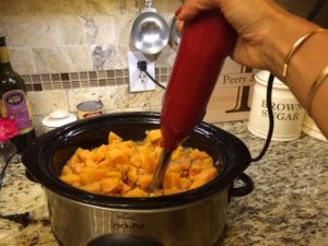 blend ingredients in slow cooker